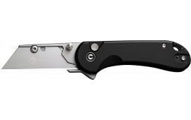 Civivi Knives C23039B-1 Elementum Utility All Purpose Utility Plain 6Cr13 Stainless Steel Blade, Black Aluminum Handle, 3 Blades & Pouch