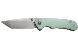 Civivi Brazen C19059C-3 Folding Knife, Button Lock, 14C28N Tanto 3.46" Stonewashed Blade, Natural G10