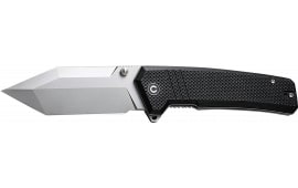 CIVIVI Bhaltair Folding Knife, 14C28N Stonewashed Tanto Blade, Black Coarse G10 Handle, 3.98" Blade.