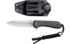 Civivi Elementum C2105B Fixed Blade Knife, 3.98" Satin D2 Steel Blade, 4.5" Dark Green Micarta Handle.