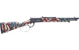 Howa CIT357LVRUSA Levtac 92 8+1 16.50" Matte Black Threaded Barrel & Steel Receiver w/Picatinny Rail, Fixed Respect Camo (American Flag) Synthetic Stock, Right Hand