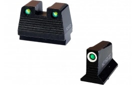 HiViz GMNG21-2 Co-Witness Tritium Night Sight Set Green Fits Glock MOS Models 9mm/40 S&w/357 Sig