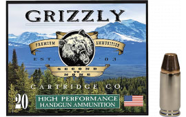 Grizzly Ammo GC9+P+CM7 9mm+P 124 GR Full Metal Jacket Flat Point 20 Per Box/10 Case - 20rd Box
