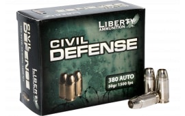 Liberty Ammunition Civil Defense 380 ACP 50 GR 20 Per Box/10 Case - 20rd Box