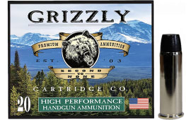 Grizzly Ammo GC44M16 44Mag 300 GR Wide Flat Nose Gas Check 20 Per Box/10 Case - 20rd Box