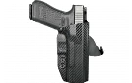 Rounded Gear GLK172231CFRHOWBPDL Paddle Holster OWB Black Carbon Fiber Kydex Fits Glock 17 Right Hand