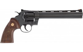 Colt PYTHONBP8WTS Python #6 Shot 8" Blued Carbon Steel Vent Rib Barrel, Cylinder & Frame, Wood Grip, Exposed Hammer Revolver