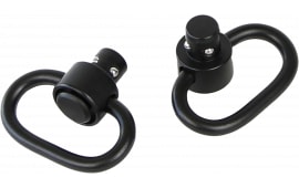 Bulldog BD884 Deluxe QD Push Button Sling Swivel Set 1.25" Black Steel