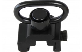 Bulldog Deluxe Push Button Swivel 1.25" Steel QD Rail Mount