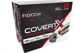 Fiocchi 380CCWA CovertX 380 ACP 95 GR Jacketed Hollow Point 20 Per Box/10 Case - 20rd Box