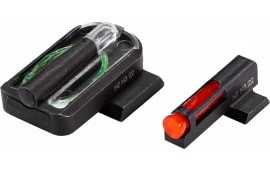 HiViz RGMFD21 FastDot H3 Red/Fiber Optic Green Tritium Black Frame Fits Ruger Max-9