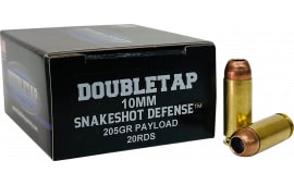 DoubleTap 10mm Auto 135gr +P #9 Snake Shot Defense Ammunition - 20
50 rounds