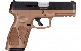 Taurus G3 1-G3B941B-15 9mm Full Size Semi-Auto Pistol, 4" Stainless Barrel, 15+1, Black/Brown, Picatinny Rail, Striker Fired.