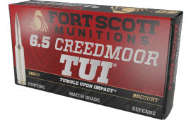 Fort Scott Munitions 6.5 Creedmoor 140gr Solid Copper Spun Tumble Upon Impact (TUI) Ammunition - 200 rounds - 65CM-140-SCV2