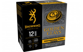 Browning Golden Clays 12 Gauge 2.75" 1 1/8 oz 7.5 Shot Lead Case 25 Rounds