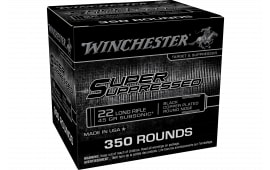 Winchester Super Suppressed 22 LR 350 Rounds 45gr Copper Plated Round Nose Subsonic Rimfire Ammo