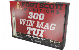 Fort Scott Munitions Tumble Upon Impact 300 Winchester Magnum 175gr Solid Copper Spun 20 Rounds