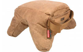Birchwood Casey Steady-Shot Echo Heavyweight Shooting Bag, 7.1 lbs, 9"x8"x6", Prefilled, Tan Waxed Canvas.