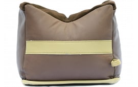 BenchMaster BMALBBLF Rifle Bench Bag Large Leather Front Bag, Prefilled, 12.50 lbs