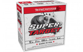 Winchester Super-Target 12 Gauge 2.75" 1 oz #8 Shot Lead 25 Rounds Shotshells