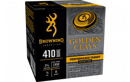 Browning Golden Clays .410 Bore 2.5" 1/2 oz 8 Shot Lead Shotgun Ammo 25 Rounds Plastic Case