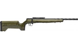 Savage Arms B22 Timber Tactical 70551 Rifle .22 WMR 18" Barrel 9-Round Bolt Action OD Green Laminate Threaded Fluted