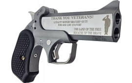 Bond Arms 30th VET Rough Series BA30THVET Pistol 45LC/410 4.25" 2rd Single Action Engraved, Extended Grip
