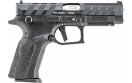 Grand Power 8588005808668 Q100 Mk23 15+1 4.25" Stainless Rotating Barrel, Black Steel Optic Ready/Serrated Slide, Black Steel Frame w/Accessory Rail & Beavertail, Textured Grip