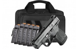 Smith & Wesson M&P9 Shield Plus 9mm 3.1" Barrel 10rd Semi-Auto Pistol W/ Thumb Safety, One 10rd Mag, Five 13rd Mags, Savior Range Bag Bundle