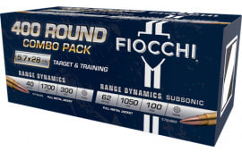 Fiocchi 5.7X28 300rd 40 GR FMJ 100rd 62 GR FMJ Combo Pack - 400rd Battle Pack