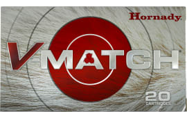 Hornady V-Match 25 Creedmoor 95gr ELD-VT Brass Case 20 Rounds