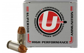 Underwood Xtreme Defender 45 ACP 135gr Solid Monolithic Xtreme Defender Bullet 20 Rounds Nickel-Plated Brass
