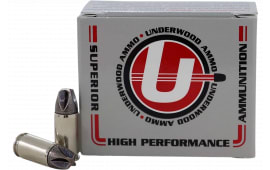 Underwood Ammo Xtreme Defender Platinum 9mm Luger 68gr Solid Monolithic 20 Rounds Nickel-Plated Brass
