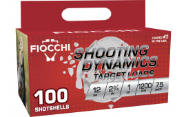 Fiocchi Shooting Dynamics 12 Gauge 2.75" 1oz #7.5 Shot 100 Rounds Lead Shot Shells
