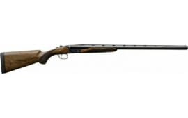 Akkar High Noon Elite 20 Gauge Side-by-Side Shotgun, Model 212002, 28" Barrel, 2 Rounds, High Gloss OxyCap Engraved Receiver, 5 Choke Tubes, Select Walnut