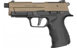 Retay RXP22 .22 LR 4" Threaded Barrel Pistol, 13rd, DA/SA, Optics-Ready, TruGlo Fiber Optic Sight, Black/FDE