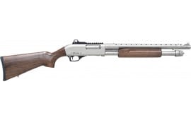 Citadel Mariner FRMN2020NKL Shotgun, 20 Gauge, 18.5" Barrel, 4+1, Pump Action, Nickel Finish, Walnut Stock, Heat Shield, Picatinny Rail.