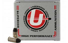 Underwood Ammo .380 ACP 100gr Black Cherry Coated Hard Cast Flat Nose Brass Case 20 Rounds