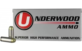 Underwood Ammo 10mm Auto 180gr Full Metal Jacket Flat Nose 50 Rounds Nickel-Plated Brass Case
