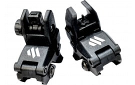 META Tactical MTA-POLYSIGHT Flip Up Polymer Front & Rear Sights, Black, Standard AR Height, Picatinny Mount