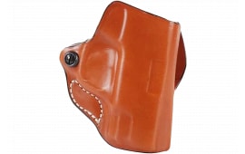 DeSantis Gunhide Mini Scabbard Holster S&W Bodyguard 2.0 Tan Right Hand Leather, Fits 1.75" Belts.