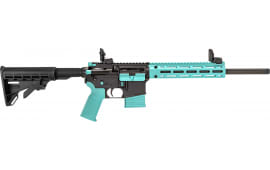 Tippmann Arms M4-22 LTE Accent A101203 Rifle 22 LR 16" Threaded Barrel 25 Rounds Semi-Auto AR Optics Ready Robin Egg Blue