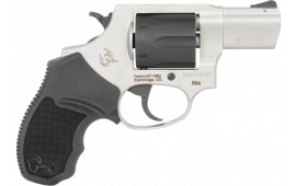 Taurus 856 2-Inch .38 Special Revolver, Stainless/Black, 6-Round, DA/SA, Exposed Hammer, Fixed Sights