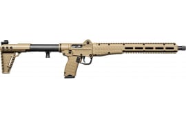 Kel-Tec SUB2K10GLKTAN SUB2000 Gen 3 15+1 16.15" Black Threaded Barrel, Tan Picatinny Rail Receiver, M-LOK Handguard, Rotating Forend, 3 Position Adj Tan Polymer Stock, Accepts Glock Mags
