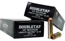 DoubleTap 357 Magnum 140 Grain Solid Copper Hollow Point Ammunition - 20 rounds - 357M140X