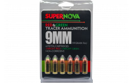 Piney Mountain Supernova 9mm Luger 119gr FMJ Green/Red Tracer 6rd Brass