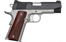 Kimber Pro Carry II Two-Tone 3200333 Pistol 9mm 4" 9+1 SAO Match-Grade Barrel, Rosewood Grips