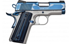 Kimber Sapphire Ultra II 3200362 Pistol 45 ACP 3" Barrel 7+1 SA Bright Blue PVD Slide G10 Grips