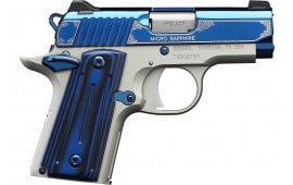 Kimber Micro Sapphire 3300090 Pistol .380 ACP 2.75" 7+1 SAO Night Sights Bright Blue PVD Engraved