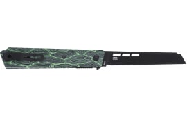 CRKT 3850G Zephyr EDC 3.22" Folding Sheepsfoot Plain Black TiNi 14C28N Steel Blade, Marbled Black/Green G10 Handle